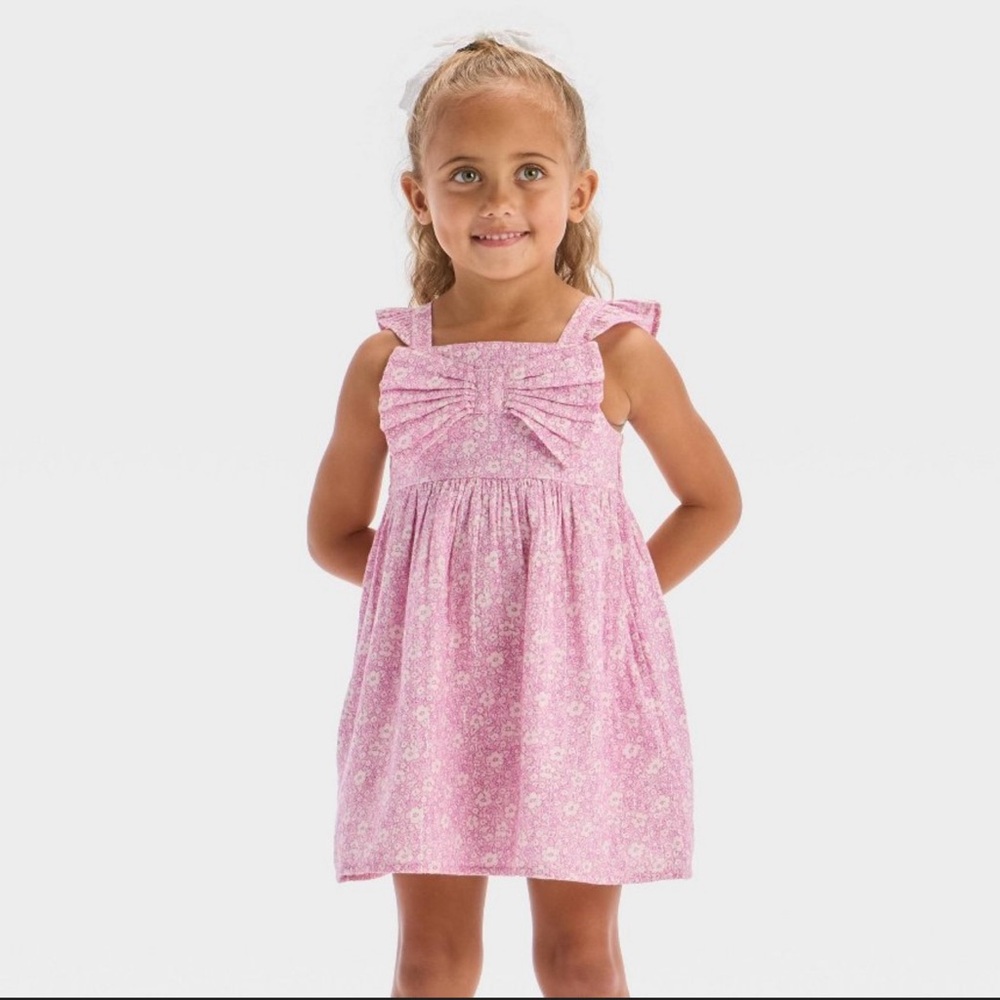 Cat & Jack Toddler Girls Floral Woven Dress - Light Purple Size 2T NWT